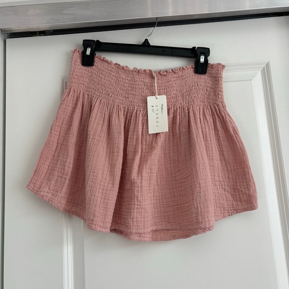 NWT Stark Women’s Gauzy Cotton Mini Skirt Sz M Pink Made in USA